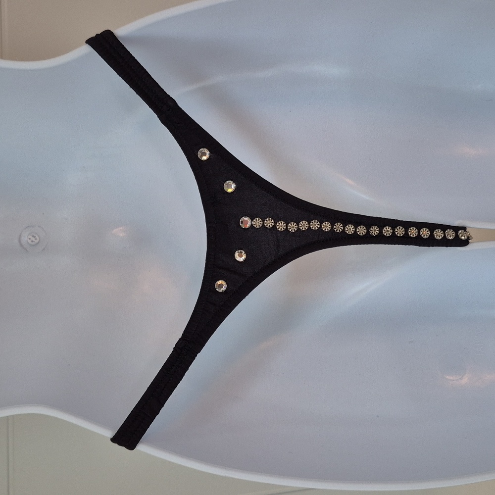 Metal Studded Handmade Vintage Heavy Quality Bra Panties Biker BDSM OOAK Goth - Picture 14 of 14